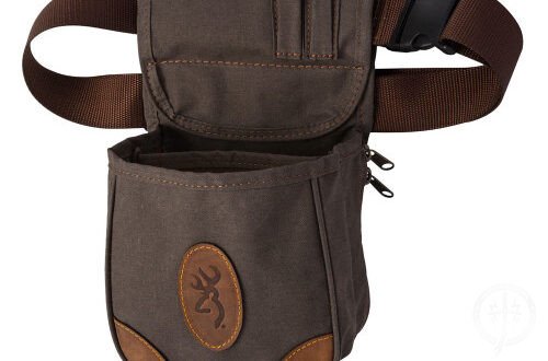 browning shooting gear pouch (black & brown)