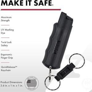SABRE Pepper Spray, Quick Release Keychain for Easy Carry and Fast Access