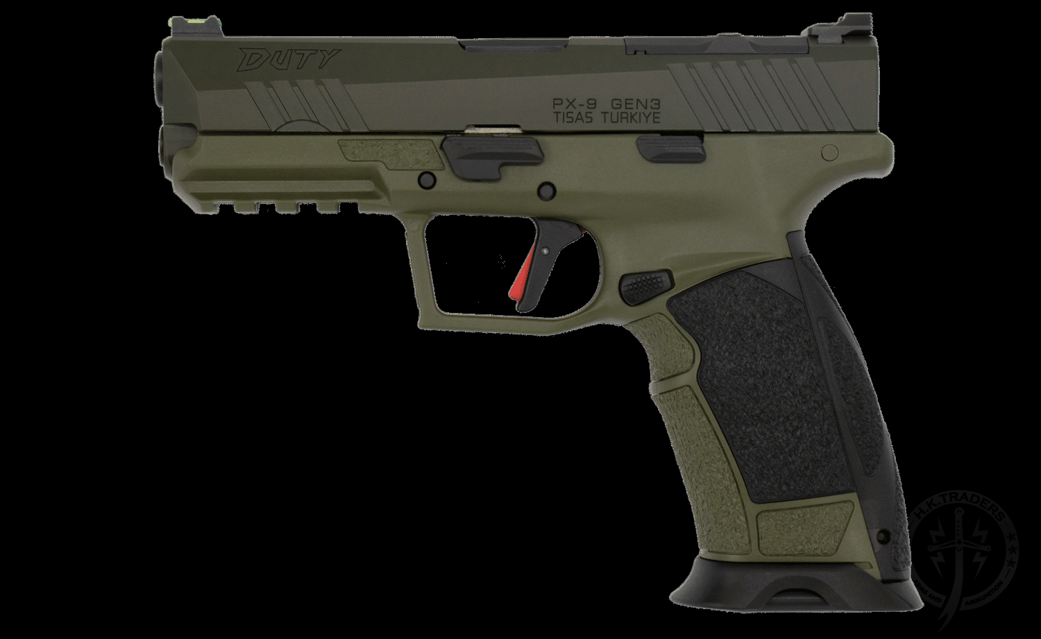 TISAS PX9 Gen 3 Duty MOS DARK GREEN