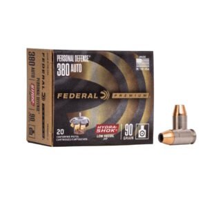 Federal Hydra-Shok Low Recoil 380 Auto 90 Grain